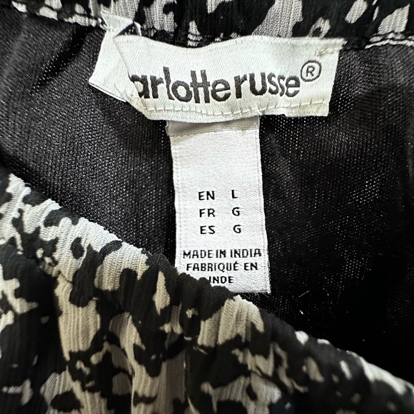 EUC Charlotte Russe Black and White Patterned Dress Size L‎ - Picture 2 of 3